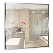 Зеркало MIXLINE Квадрат 530*530 (ШВ) б/полки с фацетом