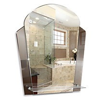 Зеркало MIXLINE Тюльпан 485*575 (ШВ) с полкой